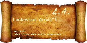 Lenkovics Arnót névjegykártya